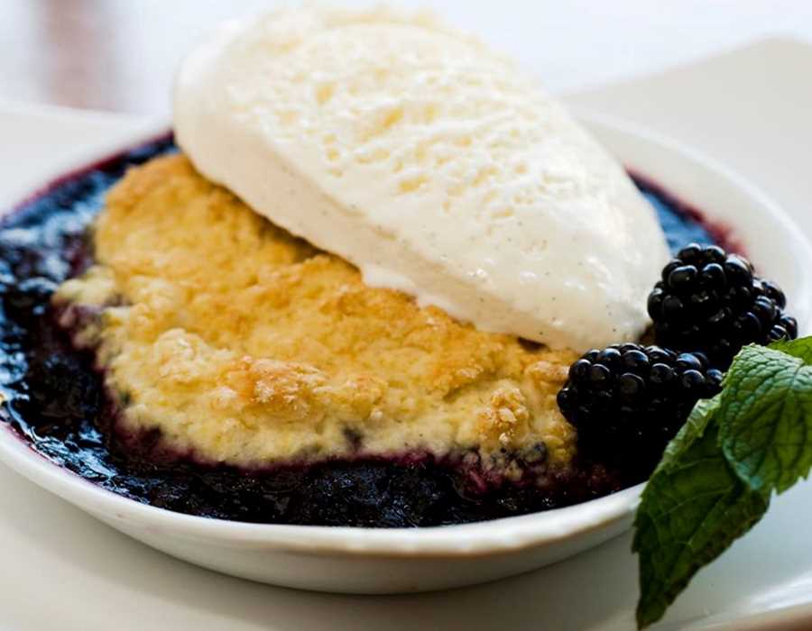 blueberry compote dessert