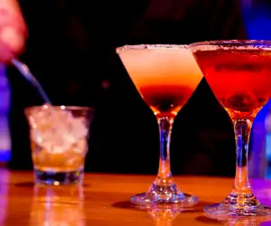 assorted cocktails being made at the bar